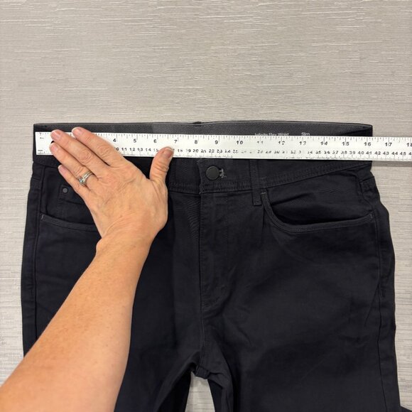 Calvin Klein Chino Pants Mens 32 x 32 Black Slim Fit Straight Flex Waist Cotton - Picture 6 of 13